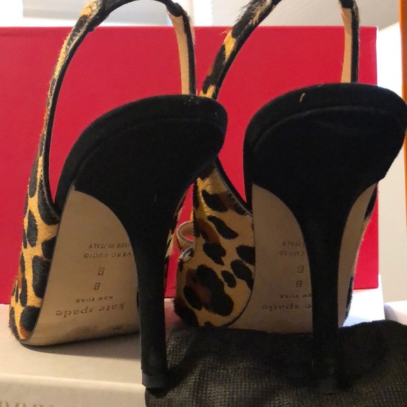 Kate spade leopard calf hair sling backs - Picture 6 of 8
